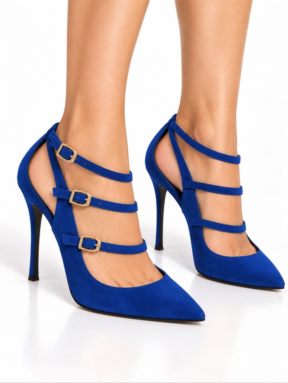 Nicholas Kirkwood Blue Hutton Strappy Pumps Size 39